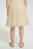 Redtag-Cream-Mesh-Gathers-Skirt-Skirts-Girls-2 to 8 Years