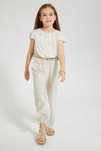 Load image into Gallery viewer, Redtag-Gold-Lurex-Jumpsuit-Jumpsuits-Girls-2 to 8 Years
