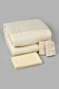 Redtag-Beige-4-Piece-Comforter-Set-(Double-Size)-Comforters-Home-Bedroom-