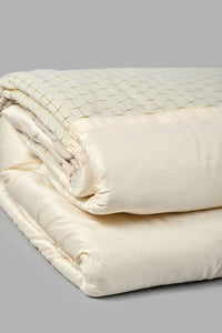 Redtag-Beige-4-Piece-Comforter-Set-(Double-Size)-Comforters-Home-Bedroom-