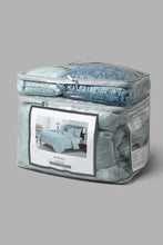 تنزيل الصورة على معرض الصور، Redtag-Teal-Jacquard
-7-Piece-Comforter-Set
-(King-Size)-Comforters-Home-Bedroom-
