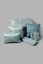 تنزيل الصورة على معرض الصور، Redtag-Teal-Jacquard
-7-Piece-Comforter-Set
-(King-Size)-Comforters-Home-Bedroom-
