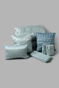 Redtag-Teal-Jacquard
-7-Piece-Comforter-Set
-(King-Size)-Comforters-Home-Bedroom-