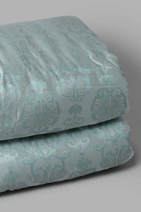 Redtag-Teal-Jacquard
-7-Piece-Comforter-Set
-(King-Size)-Comforters-Home-Bedroom-