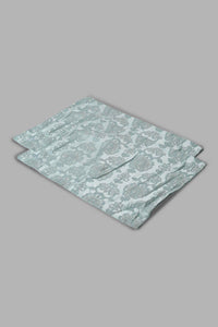 Redtag-Teal-Jacquard
-7-Piece-Comforter-Set
-(King-Size)-Comforters-Home-Bedroom-