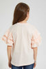 Redtag-Pink-Casual-Jersey-Tops-With-Studs-&--Placement-Print-Embellished-Girls-2 to 8 Years