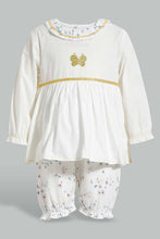 Load image into Gallery viewer, Redtag-White-And-Lilac-Frill-Romper-Rompers-Baby-0 to 12 Months
