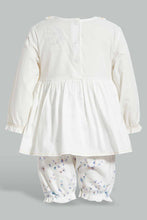 Load image into Gallery viewer, Redtag-White-And-Lilac-Frill-Romper-Rompers-Baby-0 to 12 Months
