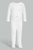 Redtag-White-Embelished-Sleepsuit-Sleepsuits-Baby-0 to 12 Months