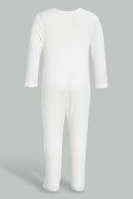 Load image into Gallery viewer, Redtag-White-Embelished-Sleepsuit-Sleepsuits-Baby-0 to 12 Months
