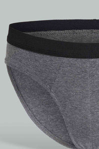 Grey Melange 2 Pack Brief