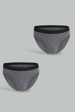 Load image into Gallery viewer, Grey Melange 2 Pack Brief
