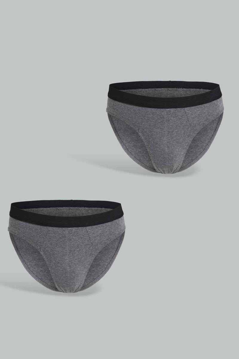 Grey Melange 2 Pack Brief