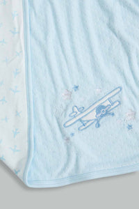 Blue Airplane Double Sided Blanket