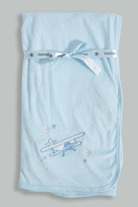 Blue Airplane Double Sided Blanket