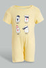 Redtag-Yellow-And-Blue-Sailor---2-Piece-Pack-Romper-Rompers-Baby-0 to 12 Months