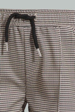 Load image into Gallery viewer, Redtag-Brown-Checked-Top-And-Bottom-Short-Set-Sets-Infant-Boys-3 to 24 Months
