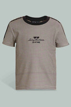 Load image into Gallery viewer, Redtag-Brown-Checked-Top-And-Bottom-Short-Set-Sets-Infant-Boys-3 to 24 Months
