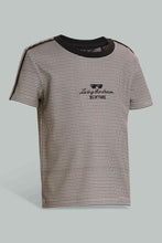 Load image into Gallery viewer, Redtag-Brown-Checked-Top-And-Bottom-Short-Set-Sets-Infant-Boys-3 to 24 Months
