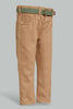 Redtag-Beige-Color-Denim-Pant-With-Belt-Jeans-Slim-Fit-Infant-Boys-3 to 24 Months