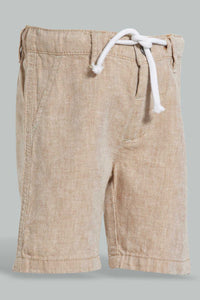 Redtag-White-Dobby-Short-Chino-Shorts-Infant-Boys-3 to 24 Months