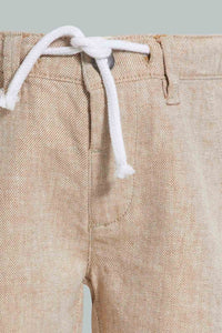 Redtag-White-Dobby-Short-Chino-Shorts-Infant-Boys-3 to 24 Months