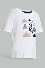 تنزيل الصورة على معرض الصور، Redtag-White-Animal-Printed-Tshirt-Tops-Infant-Boys-3 to 24 Months
