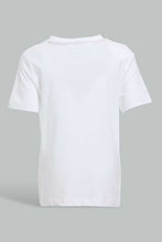 تنزيل الصورة على معرض الصور، Redtag-White-Heanly-Short-Sleeve-Tshirt-Plain-Infant-Boys-3 to 24 Months
