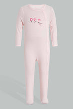 Load image into Gallery viewer, Redtag-Pink-Floral-2-Piece-Pack-Sleep-Suit-Sleepsuits-Baby-0 to 12 Months
