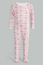 Load image into Gallery viewer, Redtag-Pink-Floral-2-Piece-Pack-Sleep-Suit-Sleepsuits-Baby-0 to 12 Months
