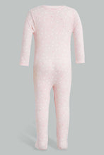 Load image into Gallery viewer, Redtag-White-And-Pink-Bunny-2-Piece-Pack-Sleep-Suit-Sleepsuits-Baby-0 to 12 Months
