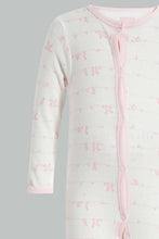 Load image into Gallery viewer, Redtag-White-And-Pink-Bunny-2-Piece-Pack-Sleep-Suit-Sleepsuits-Baby-0 to 12 Months
