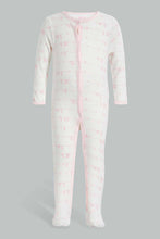 Load image into Gallery viewer, Redtag-White-And-Pink-Bunny-2-Piece-Pack-Sleep-Suit-Sleepsuits-Baby-0 to 12 Months
