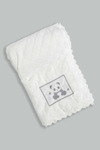 Redtag-White-Ster-Fluffy-Cultured-Baby-Blanket-Category:Newborn-Accessories,-Colour:Blue,-Filter:Baby-(0-to-12-Mths),-NBF-Newborn-Accessories,-New-In,-New-In-NBF,-Non-Sale,-S22D,-Section:Kidswear-Baby-0 to 12 Months