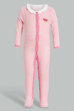 Load image into Gallery viewer, Redtag-White-And-Red-Water-Melon-2-Piece-Pack-Sleep-Suit-Rompers-Baby-0 to 12 Months
