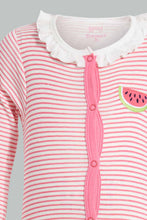 Load image into Gallery viewer, Redtag-White-And-Red-Water-Melon-2-Piece-Pack-Sleep-Suit-Rompers-Baby-0 to 12 Months
