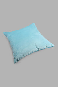 Redtag-Teal-Velvet-Micromink-Cushion-With-Diamonte-Trim-Cushions-Home-Bedroom-