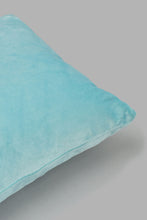 تنزيل الصورة على معرض الصور، Redtag-Teal-Velvet-Micromink-Cushion-With-Diamonte-Trim-Cushions-Home-Bedroom-
