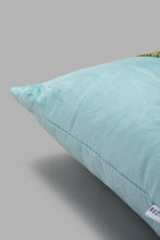 تنزيل الصورة على معرض الصور، Redtag-Teal-Velvet-Micromink-Cushion-With-Diamonte-Trim-Cushions-Home-Bedroom-
