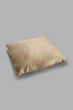 تنزيل الصورة على معرض الصور، Redtag-Beige-Velvet-Micromink-Cushion-With-Diamonte-Trim-Cushions-Home-Bedroom-
