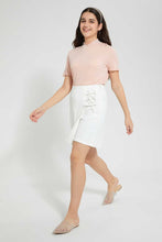 Load image into Gallery viewer, Redtag-White-Skirt-With-Over-String-Skirts-Senior-Girls-9 to 14 Years
