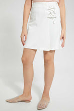 Load image into Gallery viewer, Redtag-White-Skirt-With-Over-String-Skirts-Senior-Girls-9 to 14 Years
