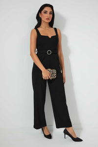 Redtag-Black-Buckle-Detail-Jumpsuit-Dresses-Women's-