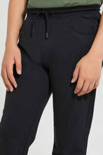 تنزيل الصورة على معرض الصور، Redtag-Black-Stretch-Pant-Pants-Jogger-Fit-Senior-Boys-9 to 14 Years
