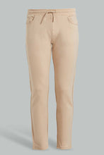 تنزيل الصورة على معرض الصور، Redtag-Beige-Stretch-Pant-Pants-Jogger-Fit-Senior-Boys-9 to 14 Years
