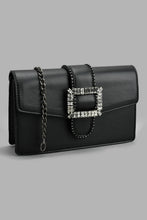 Load image into Gallery viewer, Redtag-Black-Rhinestone-Embellished-Clutch-Clutches-Women-
