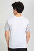 Redtag-White-Tiger-With-Studs-T-Shirt-Embellished-T-Shirts-Senior-Boys-9 to 14 Years