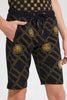 Redtag-Black-Small-Lion-Face-Active-Short-Active-Shorts-Senior-Boys-9 to 14 Years