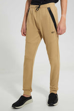 Load image into Gallery viewer, Beige Slim Fit Active Pant With Zipper
