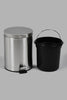 Redtag-Silver-Pedal-Bin-(5Lt.)-Dust-Bins-Home-Bathroom-